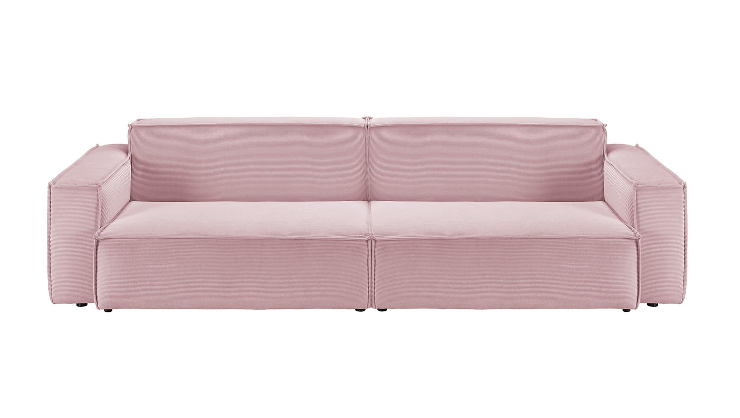 KAWOLA Sofa SAMU Feincord rosa