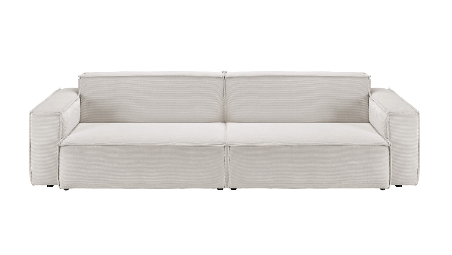 KAWOLA Sofa SAMU Feincord silber, 2-Sitzer