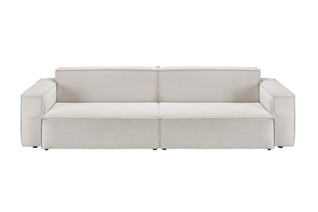 KAWOLA Sofa SAMU Feincord silber, 3-Sitzer
