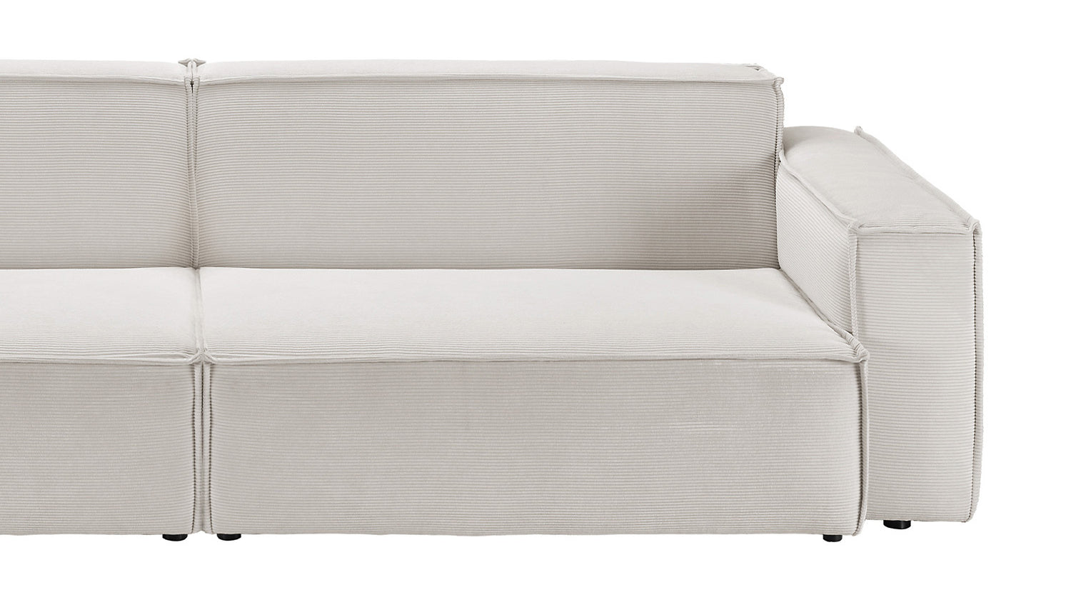 KAWOLA Sofa SAMU Feincord silber