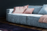KAWOLA Sofa SAMU Riesensofa Stoff hellblau