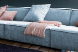 KAWOLA Sofa SAMU Riesensofa Stoff hellblau