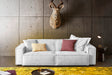 KAWOLA Sofa SAMU Stoff hellgrau, 2-Sitzer