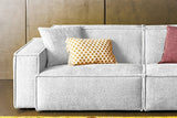 KAWOLA Sofa SAMU Stoff hellgrau
