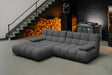 KAWOLA Sofa VIVIEN Ecksofa Feincord anthrazit, Links