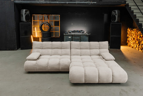 KAWOLA Sofa VIVIEN Ecksofa Feincord beige