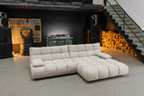 KAWOLA Sofa VIVIEN Ecksofa Feincord beige