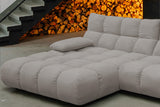 KAWOLA Sofa VIVIEN Ecksofa Feincord grau