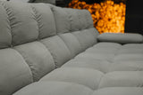 KAWOLA Sofa VIVIEN Ecksofa Feincord olivgrün