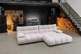 KAWOLA Sofa VIVIEN Ecksofa Feincord silber