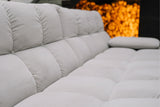 KAWOLA Sofa VIVIEN Ecksofa Feincord silber