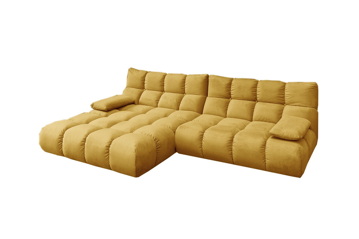 KAWOLA Sofa VIVIEN Ecksofa Velvet curry