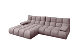 KAWOLA Sofa VIVIEN Ecksofa Velvet roségrau