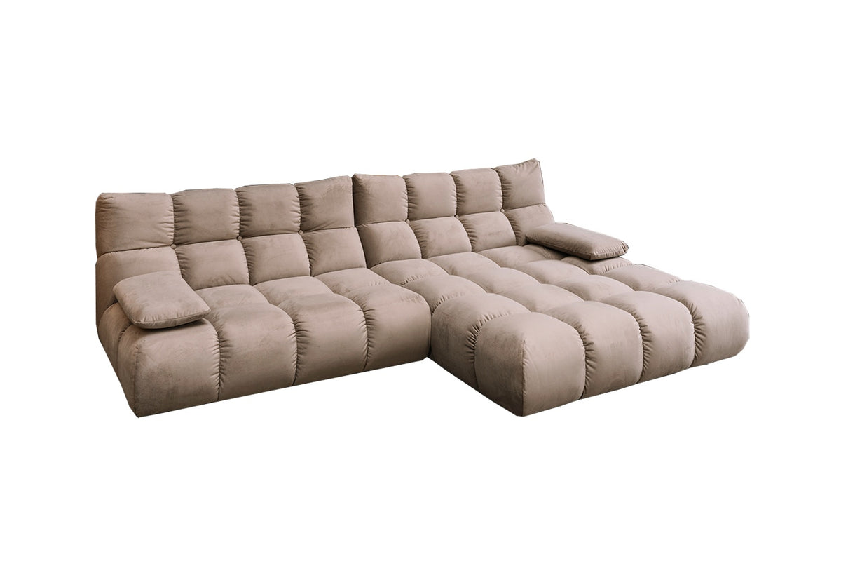 KAWOLA Sofa VIVIEN Ecksofa Velvet sand