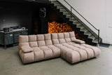 KAWOLA Sofa VIVIEN Ecksofa Velvet sand, Rechts