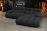 KAWOLA Sofa VIVIEN Ecksofa Velvet schwarz