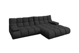 KAWOLA Sofa VIVIEN Ecksofa Velvet schwarz