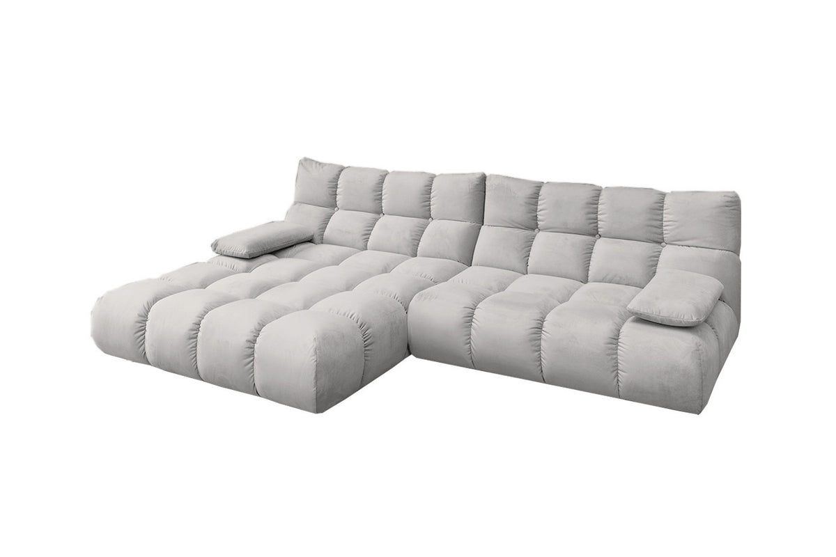 KAWOLA Sofa VIVIEN Ecksofa Velvet silber