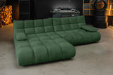 KAWOLA Sofa VIVIEN Ecksofa Velvet smaragd