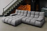 KAWOLA Sofa VIVIEN Ecksofa Velvet stone