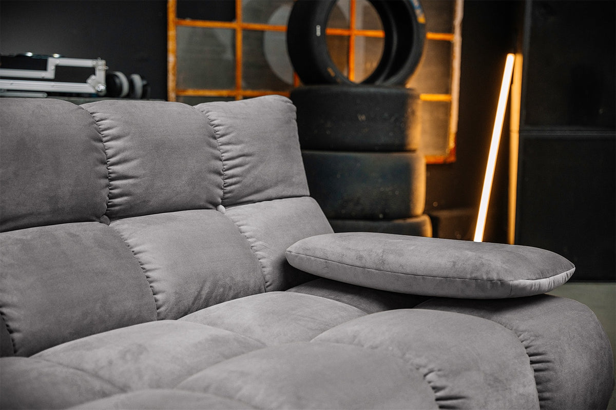 KAWOLA Sofa VIVIEN Ecksofa Velvet stone