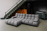 KAWOLA Sofa VIVIEN Ecksofa Velvet stone, Links