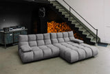 KAWOLA Sofa VIVIEN Ecksofa Velvet stone, Rechts