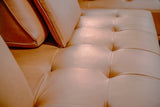 KAWOLA Sofa WIOLO Ecksofa Leder mit Hocker cognac