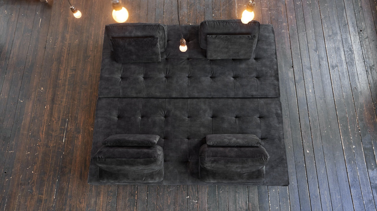 KAWOLA Sofa WIOLO Ecksofa velvet anthrazit