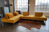 KAWOLA Sofa WIOLO Ecksofa velvet cognac