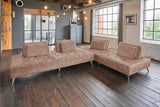 KAWOLA Sofa WIOLO Ecksofa velvet taupe