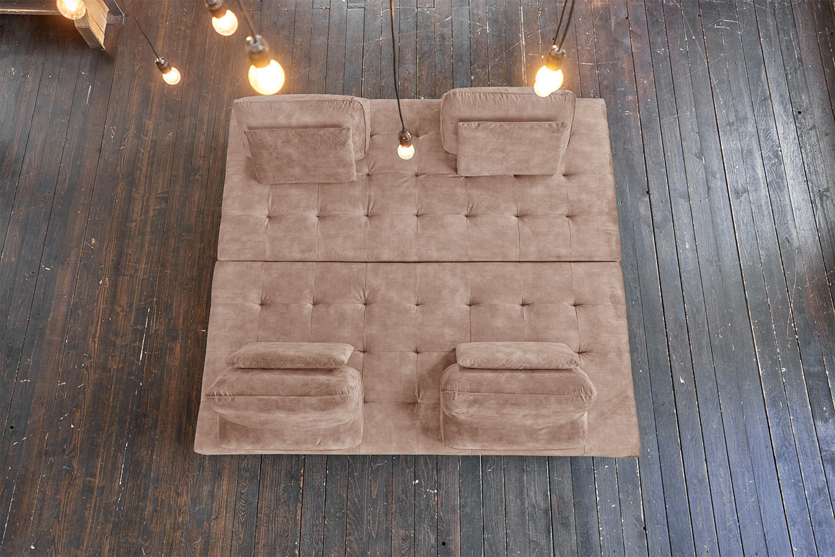KAWOLA Sofa WIOLO Ecksofa velvet taupe