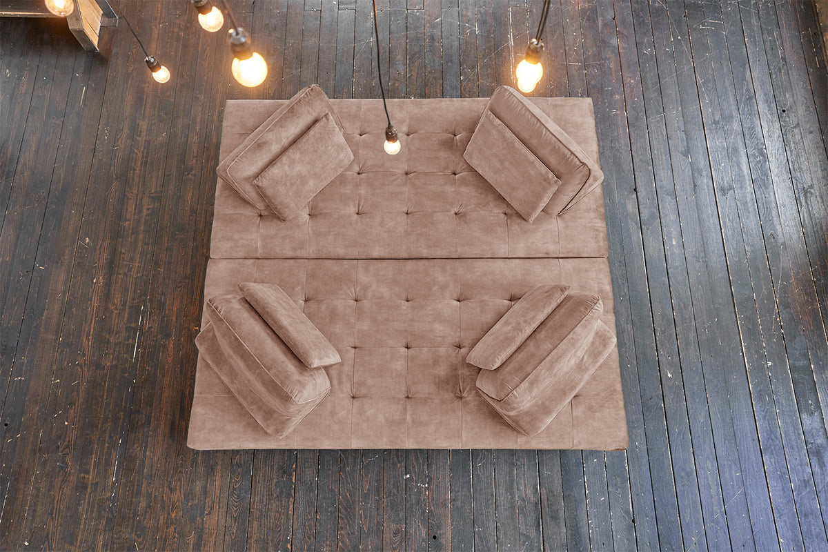 KAWOLA Sofa WIOLO Ecksofa velvet taupe