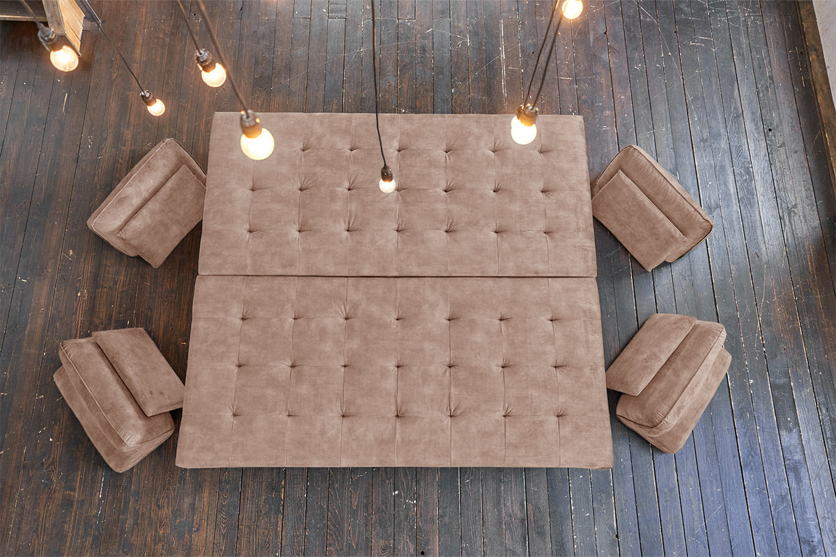 KAWOLA Sofa WIOLO Ecksofa velvet taupe