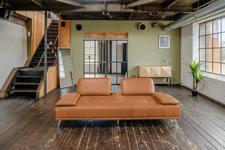 KAWOLA Sofa WIOLO Schlafsofa Daybed Leder cognac