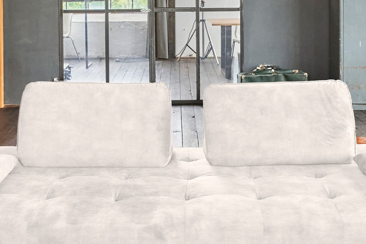 KAWOLA Sofa WIOLO Schlafsofa Daybed velvet cremeweiß