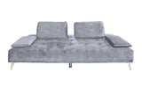 KAWOLA Sofa WIOLO Schlafsofa Daybed velvet grau