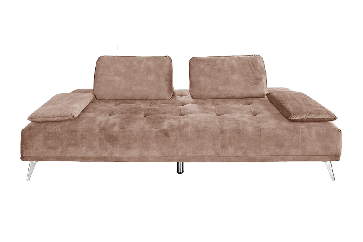 KAWOLA Sofa WIOLO Schlafsofa Daybed velvet taupe