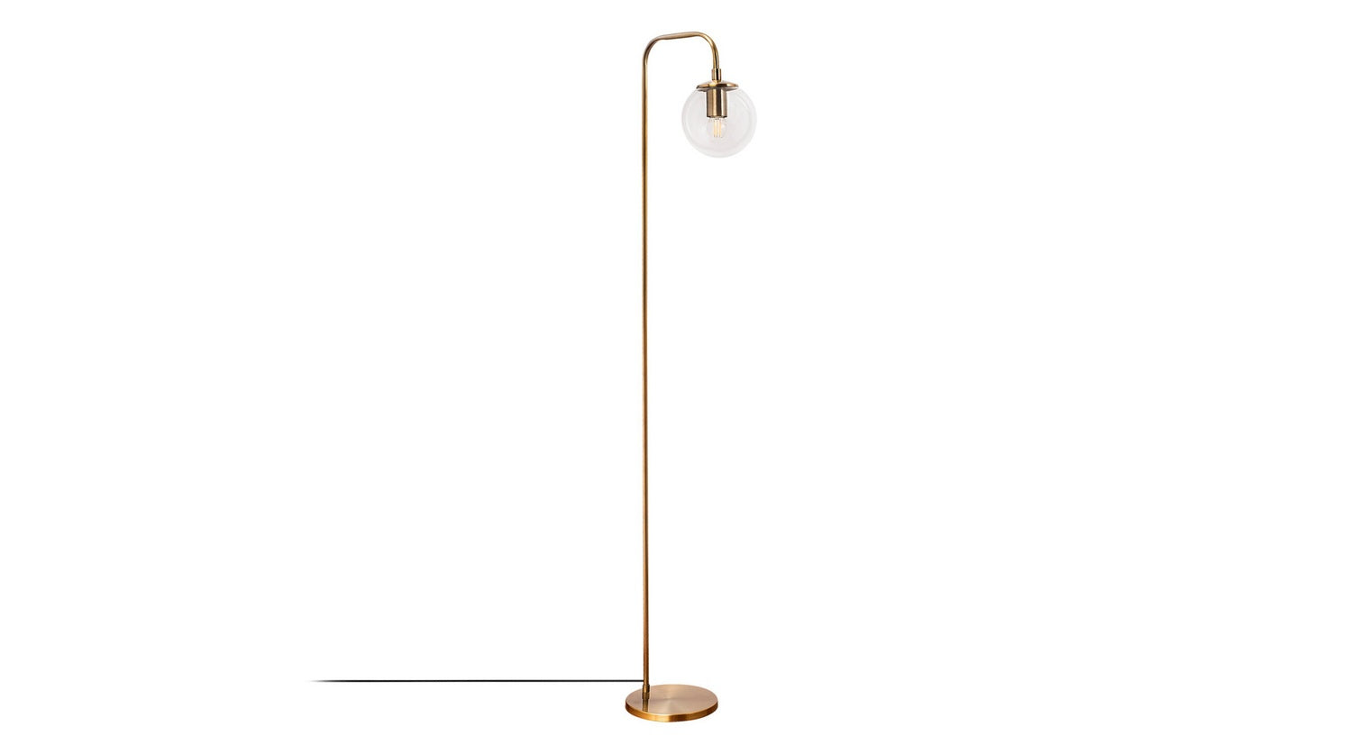 KAWOLA Stehlampe BRIXEN Glas vintage