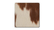 KAWOLA Stoffmuster Leder white and brown cowhide