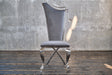 KAWOLA Stuhl AMALIA Esszimmerstuhl Barock Velvet grau