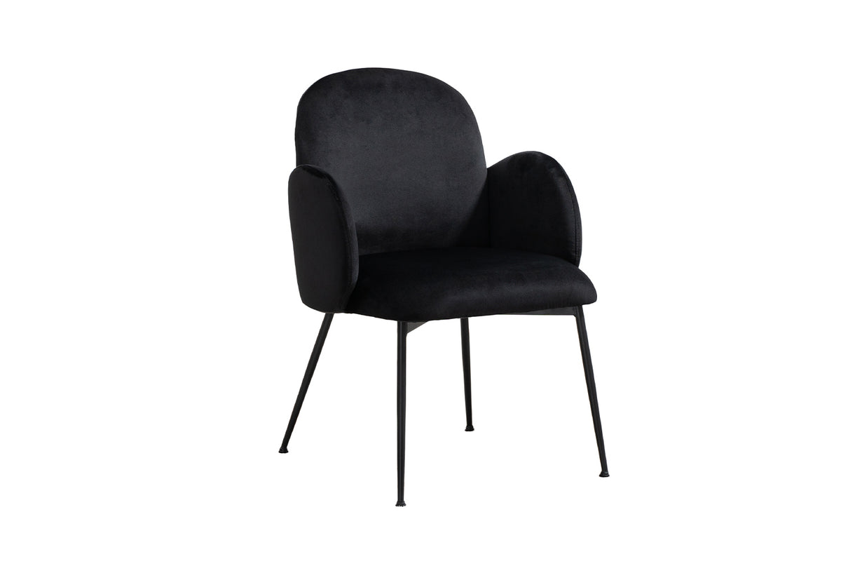 KAWOLA Stuhl DEON Esszimmerstuhl Velvet schwarz