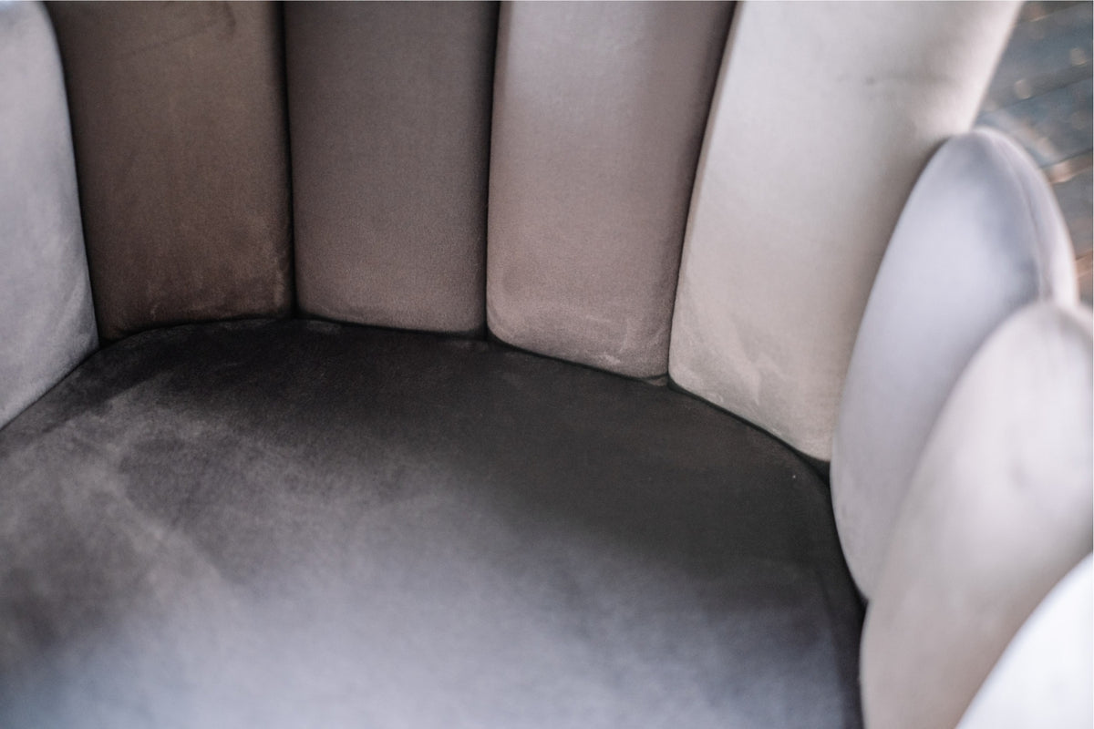 KAWOLA Stuhl FREJA Esszimmerstuhl Velvet grau Fuß schwarz