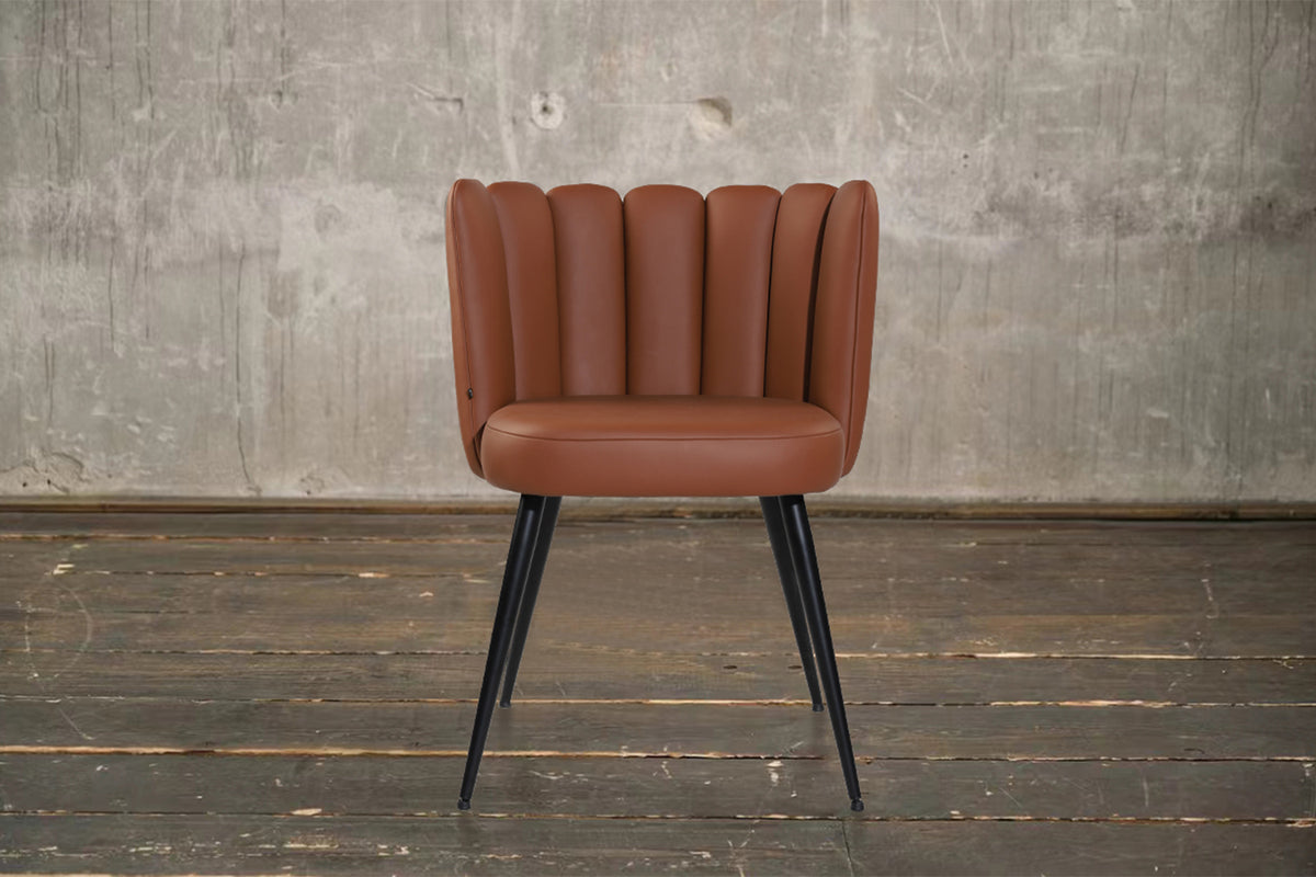 KAWOLA Stuhl JADA Esszimmerstuhl Leder cognac