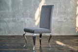 KAWOLA Stuhl LEIA Esszimmerstuhl Barock Velvet grau