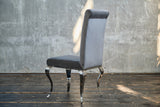 KAWOLA Stuhl LEIA Esszimmerstuhl Barock Velvet grau