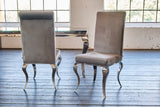 KAWOLA Stuhl LEIA Esszimmerstuhl Barock Velvet grau