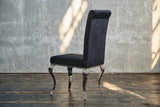 KAWOLA Stuhl LEIA Esszimmerstuhl Barock Velvet schwarz