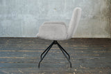 KAWOLA Stuhl NEW CHARME Drehstuhl Esszimmersessel Cord hellgrau