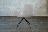 KAWOLA Stuhl NEW CHARME Drehstuhl Esszimmersessel Cord hellgrau
